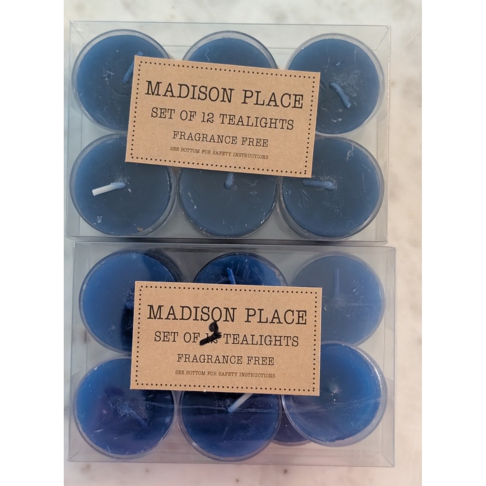 Blue Tealight Candles, 21 count